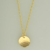 Image of hammered disc necklace