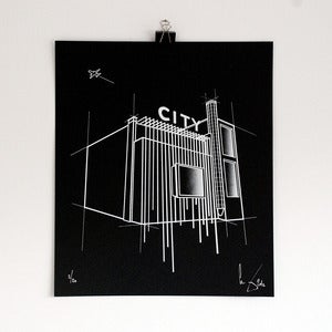 Image of 'City black' screen print