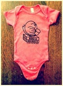 Image of Babies Logo Onesie Pomegranate