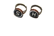 Image of Typewriter key rings 