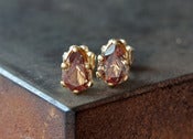 Image of Color-Change Garnet Stud Earrings