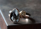 Image of Black Diamond Ring in 14kt Rose Gold