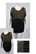 Image of Gold Glitter Plus Size Dress