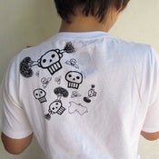 Image of Skulls Tee / White/Black/Red or Blue