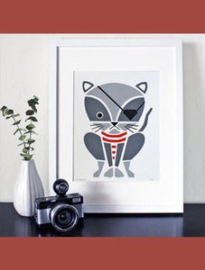 Image of Sass & Peril Pirate Kitty Screenprint