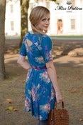 Image of Floral Affair Dress (teal lily)