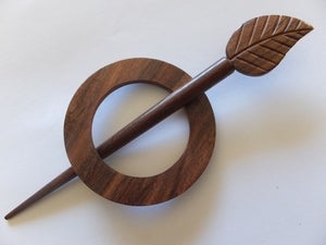 Image of Timber Leaf Shawl Pin