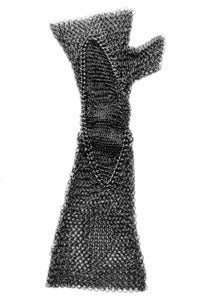 Image of Diamond Back black chainmaille glove + colors