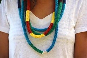 Image of afro lei necklace - honua
