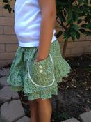 Image of Green Floral Ruffled Mini