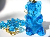 Image of Gummy Bear necklace Blue Rasberry