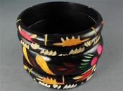 Image of Tropical Painted Bangle Set 
