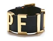 Image of VINCENZO BRACELET - BLACK CUSTOM WORD
