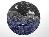 Image of Stormy Seas Lino Print 2
