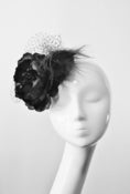 Image of Black Peony Fascinator 
