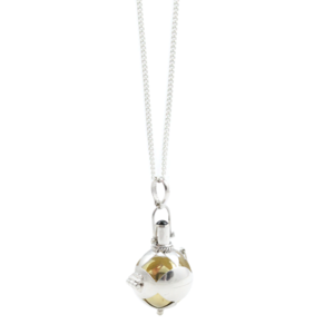Image of Sterling Silver Caged Ball Necklace