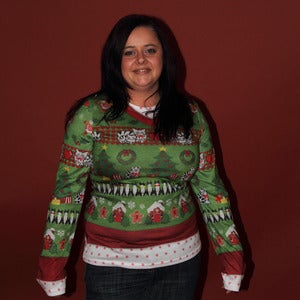 Image of Ugly Christmas Sweater Ladies T-SHIRT