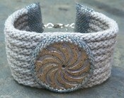 Image of Whirligig, handbeaded kumihimo cuff