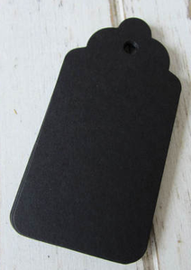 Image of Tags - Black Punched Hole