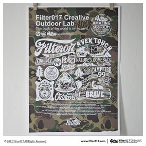 Image of Filter017「FCL OUTDOOR LAB」Screen Printing Poster-Camouflage the Classic (camouflage)