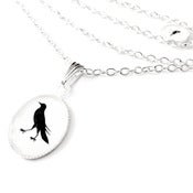 Image of Silver Signature Bird Necklace