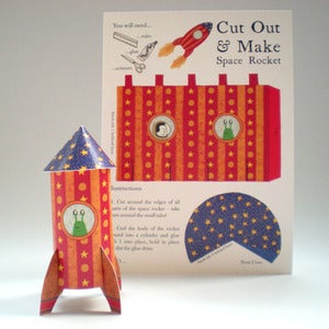 Image of Cut Out & Make Space Rocket Card
