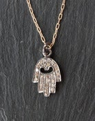 Image of Pave Diamond Hamsa Necklace