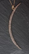 Image of Pave Diamond Crescent Moon Necklace (large)