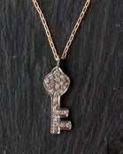 Image of Pave Diamond Key Necklace