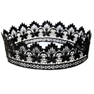 Image of Merle. Black Lace Crown