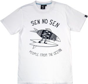 Image of SEN NO SEN x KANARDO fish on fish t-shirt