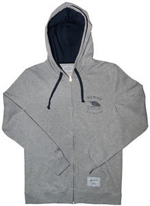 Image of SEN NO SEN x KANARDO fish on fish zip hoodie