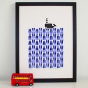 Image of Whale limited edition print (more colours...) A3
