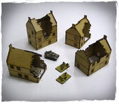 Image of City building ruins set