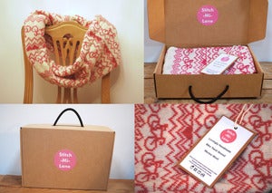 Image of Bike Twist Snood - Cream and Rose