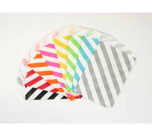 Image of Mini Diagonal Stripe Paper Bags