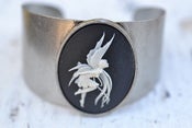 Image of Vintage Style Cameo Cuff With Black and White Dancing Fairy
