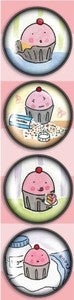 Image of Magnets: 4 pack of Naughty Cuppie Super Strong Dome Magnets