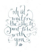 Image of To Be With You Lyric print 8.5" x 11"