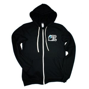Image of TC MI Zip Hoodie Black