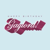 Image of Happy Birthday Gaylord!