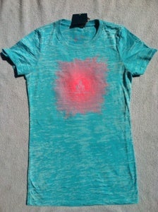 Image of buddha - burnout t-shirt - teal
