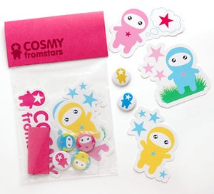 Image of Cosmy fromstars Pins/Stickers Pack