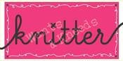 Image of "Knitter" Window Cling - Pink