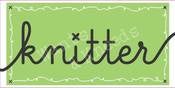 Image of "Knitter" Window Cling - Green