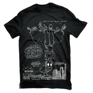 Image of Sitting Upside Down T Shirt (Black)