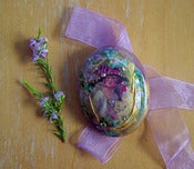 Image of Victoriana Silk Print Brooch with Pink Ribbon