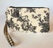 Image of Black Toile Wristlet