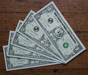 Image of Zero Dollar Bill Sticker 5 Pack