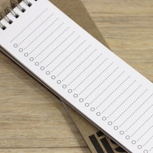 Image of long list notebook
